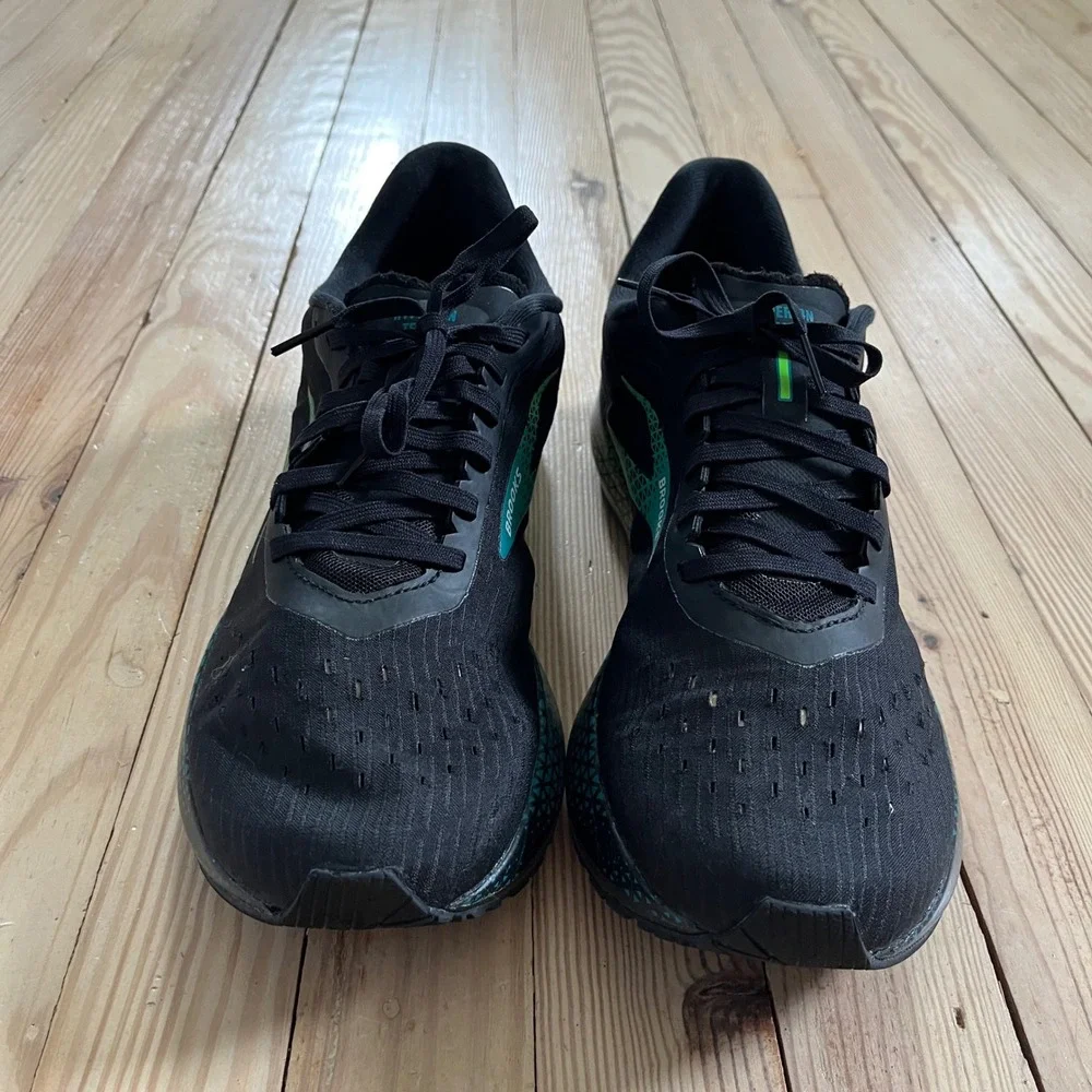 Brooks Hyperion Tempo Mens Running Shoes Black Green Teal 11.5 athletic comfort